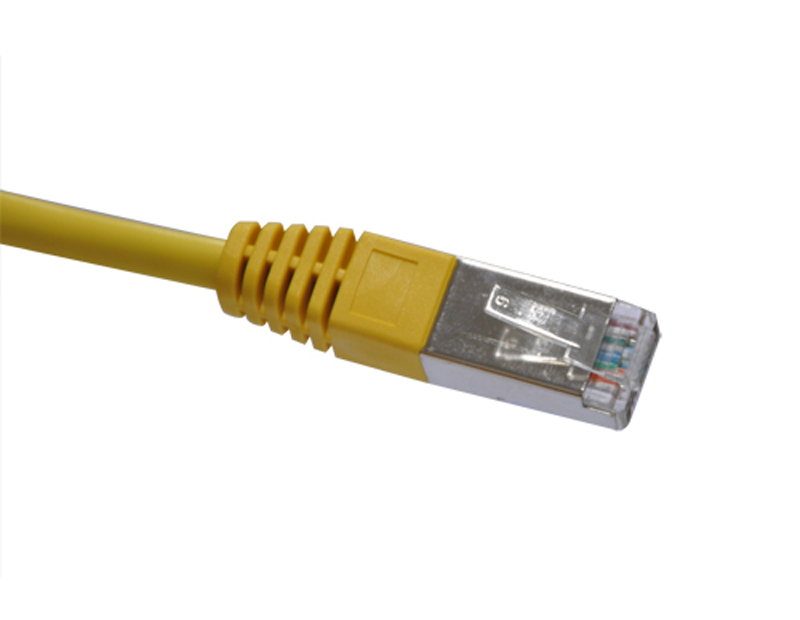 FTP Cat.6 Patch cord Plain molded Yellow color Copper System Patch Cord