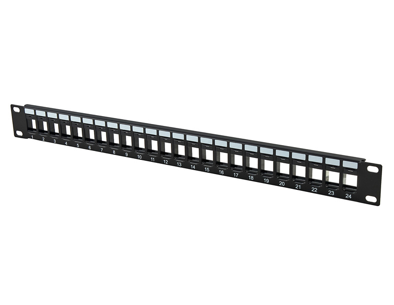 UTP Crossed Blank Patch Panel 24Port with back bar Copper System Wall Outlet