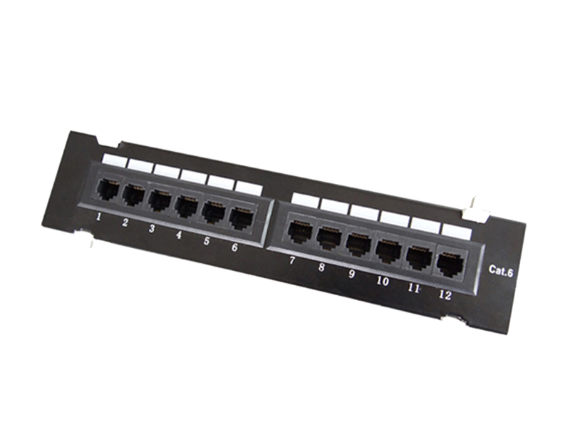 UTP Cat.6 Patch Panel 12Port Rack mounted type Copper System Patch Panel
